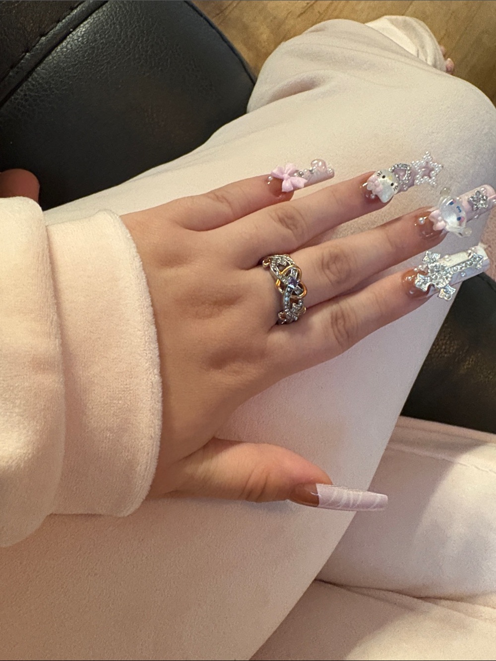 Elegant Twisted CZ Band Ring in Silver and Gold Tone - Women's Fashion Ring